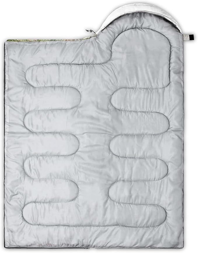 QOOMO Camping Sleeping Bags,3 Season Warm & Cool Weather,Lightweight,Waterproof Sleeping Bags for Adults & Kids,Traveling,and Outdoors,Camping Gear Equipment