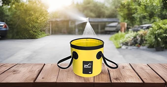 BANCHELLE Collapsible Bucket Water Container Portable Folding Camp Wash Basin for Outdoor Traveling Hiking Fishing Car Washing Gardening Camping 2 PCS