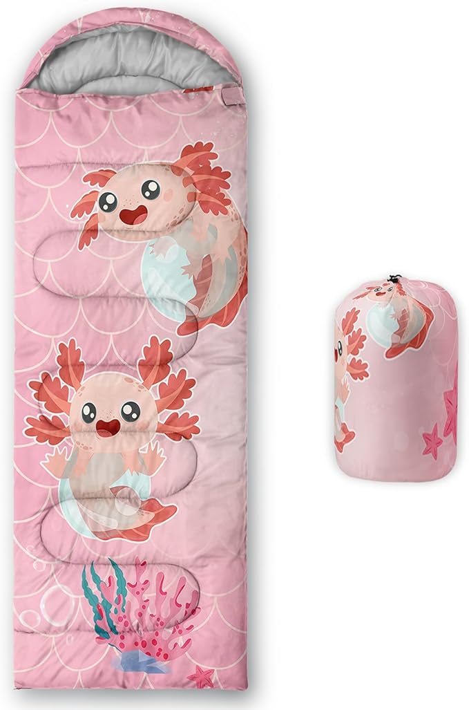 QOOMO Camping Sleeping Bags,3 Season Warm & Cool Weather,Lightweight,Waterproof Sleeping Bags for Adults & Kids,Traveling,and Outdoors,Camping Gear Equipment