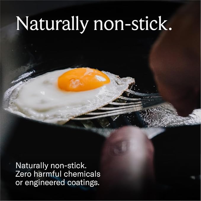 Field Company 10.25 Inch Cast Iron Skillet (Medium) – No.8, Perfect for 2-4 Servings, Lightweight & Smooth, Preseasoned with Organic Oil – Made in USA, Vintage Design