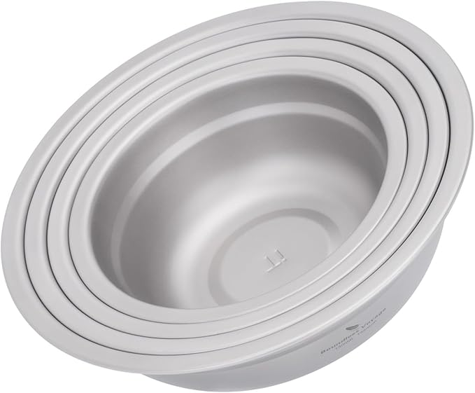 Boundless Voyage Titanium Camping Plate Bowl Set Rice Soup Salad Stackable Serving Bowls Ultralight Dinnerware Set Dishwasher Safe Ti1148t