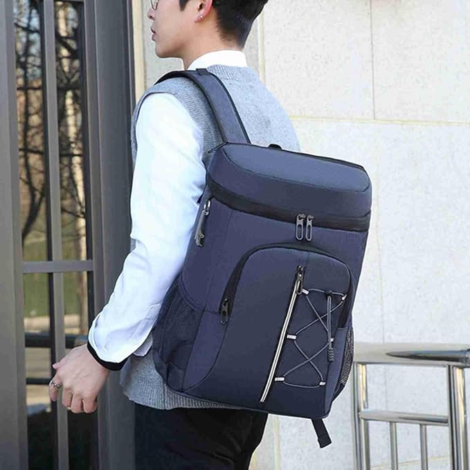 Insulated Cooler Backpack Leak Proof Aluminum Foil Inner Oxford Exterior for Camping Hiking Outdoors