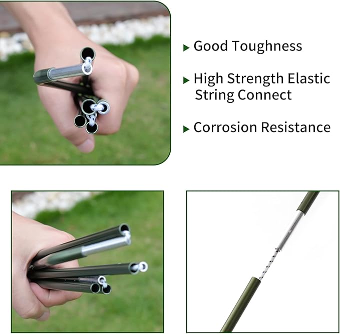 GEERTOP Lightweight Aluminum Replacement Tent Poles for Bivy Tent 1 Person - Camping Hiking Backpacking