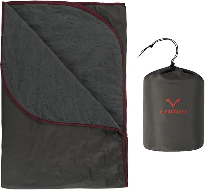 LOOGU Camo Blanket Waterproof Insulation Poncho Liner for Outdoor Camping, Hiking, Hunting, Survival, Backpacking, Picnicking
