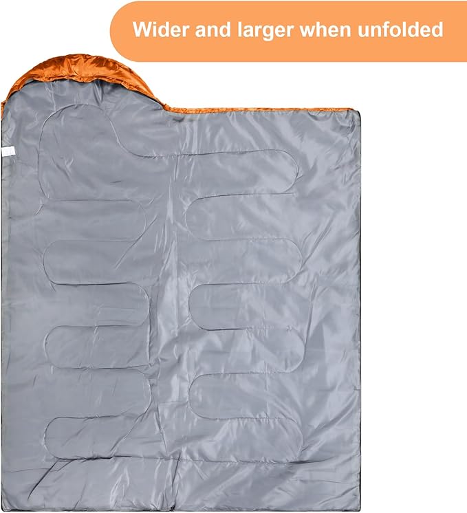 Tudomro 2 Pcs Camping Sleeping Bag for Adults, Lightweight Packable Waterproof Camping Gear Equipment to Keep Warm for Spring Summer Fall Indoor Outdoor Backpacking Hiking Travel