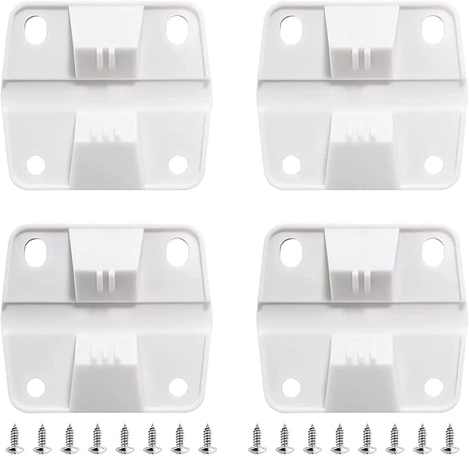 Ansook Cooler Replacement Plastic Hinges & Screws Set - Compatible with Coleman Coolers 5253 6262 6270 Cooler Hinges Replacement - for Rubbermaid Cooler Hinges (Set of 4)