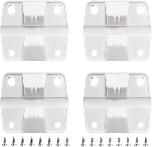 Ansook Cooler Replacement Plastic Hinges & Screws Set - Compatible with Coleman Coolers 5253 6262 6270 Cooler Hinges Replacement - for Rubbermaid Cooler Hinges (Set of 4)
