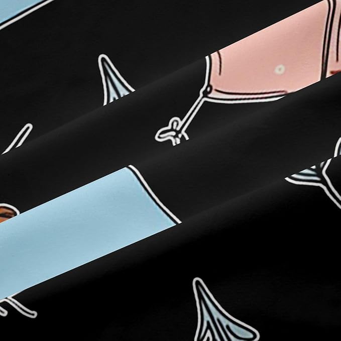 Feelyou Cute Black Camping Camper Curtains for Bedroom Living Room Campfire Tent Blackout Darkening Drapes Happy Camping Window Treatments, 2 Panels 42 x 63 Inch Room Decor