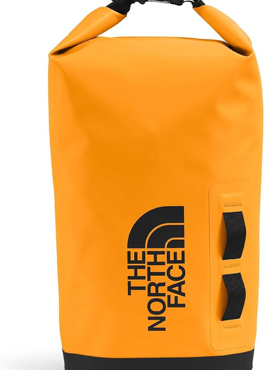 The North Face Base Camp Dry Bag - Roll-Top Waterproof Stuff Sack, Ideal for Camping Gear & Kayak Accessories, Summit Gold/TNF Black, 8 Liters