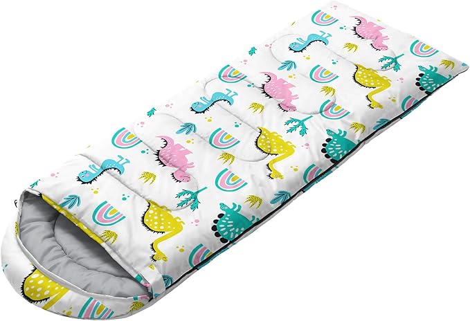 AILONEN Boys Sleeping Bag for Camping,Nautical Anchor,Lightweight & Waterproof,3 Season Warm & Cool Weather,Navy Blue Sleeping Bags for Kids Men Travelling,Outdoors