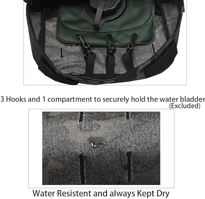 Tactical Mini Molle Hydration Pack,Molle Hydration Carrier with IFAK Pouch&US Flag&Med Patch,Hydropack for 2L Water Bladder