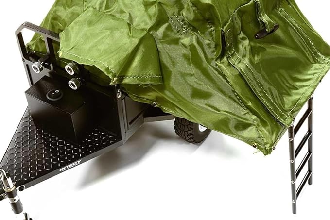 Integy Alloy Realistic Model Camping Trailer w/Roof Top Tent for 1/10 RC 390x195x175mm