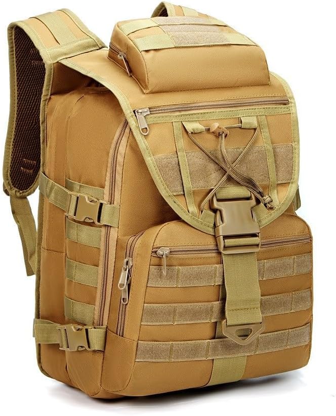 Tactical Backpack Military Molle Hiking 40L Outdoor camouflage travel camping tactical khaki