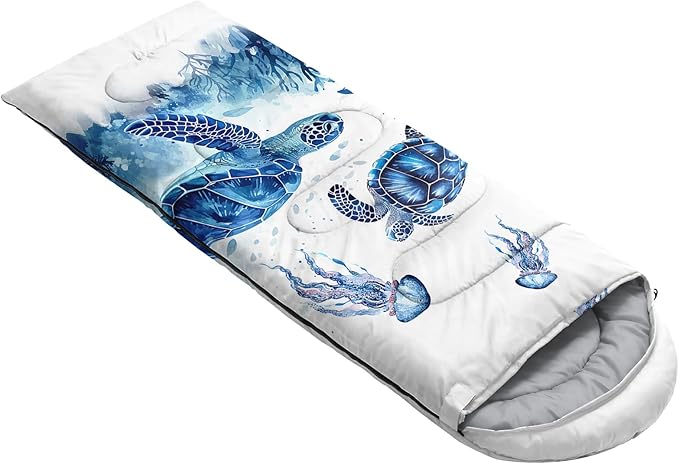 QOOMO Camping Sleeping Bags,3 Season Warm & Cool Weather,Lightweight,Waterproof Sleeping Bags for Adults & Kids,Traveling,and Outdoors,Camping Gear Equipment