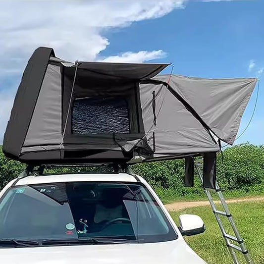 Auto Quick Pop Up Car Tent, SUV Roof Top Tents for Adults, Roomy Truck Van Trailer Tent, Camping Car Tent for 3-4 People, Family Hard Shell Out Door Rooftop Tent, Fast Opening