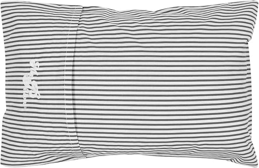 MyPillow Multi-Use Travel Pillow Compact Pillow for On-The-Go Comfort and Sleeping, Portable, Compact, Washable Pillow for Adult and Kids Neck Support [Gray Stripe]