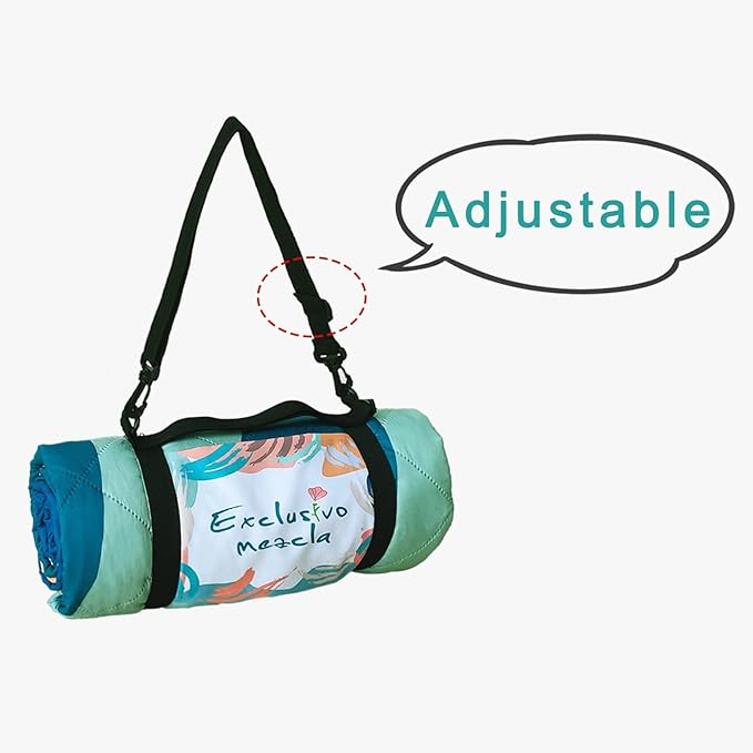 Exclusivo Mezcla Waterproof Picnic Blanket 60x80 Inches Large Multicolor Floral Polyester Sandproof Modern Camping Blanket