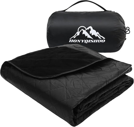 Outdoor Waterproof Camping Blanket, Foldable Fleece Stadium Blanket for Outdoor Sports Event, Camping, Picnics