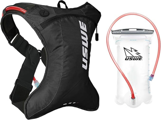 USWE Outlander Moto Hydration Pack, Running, Hiking Hydration Backpack with Water Bladder, Hydropack for Men and Women, Backpack Gear and Equipment for Cycling, MTB