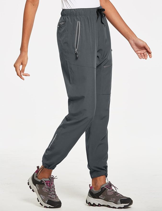 baleaf Women's Hiking Pants Quick Dry Lightweight Water Resistant Elastic Waist Cargo Pants for All Seasons