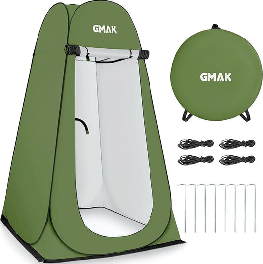 GMAK Pop Up Privacy Shower Tent, Portable Pop Up Beach Dressing Changing Room UV/Rain Outdoor Privacy Shelter Camping Tent, Shower Room Toilet Shelters for Outdoor Hiking Beach Picnic Fishing, Green