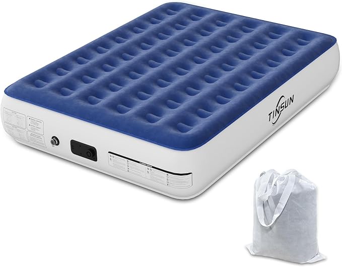 Air Mattress Queen with Built in Pump, Comfortable Blow up Mattress Portable Inflatable Bed for Camping, Inflatable Mattress Guest Bed for Home
