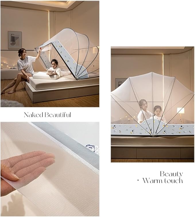 Foldable Mosquito Net, Summer Portable Household Blackout Bed Canopy, Installation-Free Pop-Up Bed Net Tent, Suitable for Indoor Or Outdoor(F,53.1x76.8x49.2in)