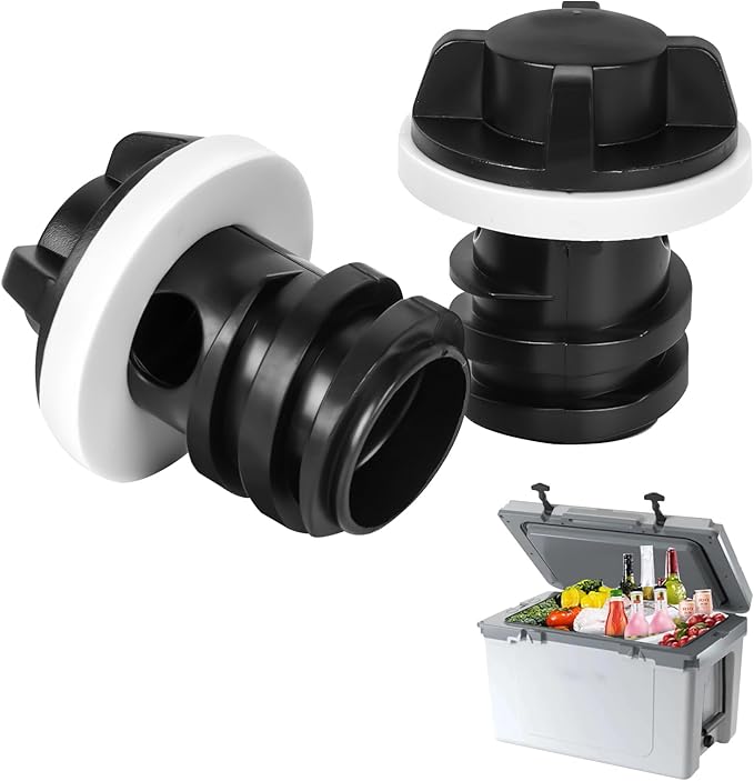 Cooler Drain Plug, 2 Pack Cooler Plug Replacement Parts Accessories Leak-Proof Drain Plugs Compatible with Yeti Roadie, Tundra, RTIC, Tank Coolers
