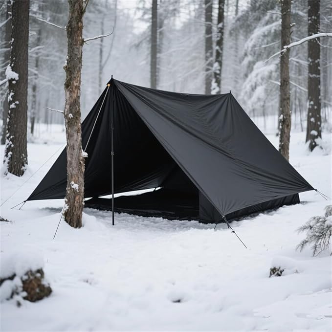 Instant Setup 19.69x14.44ft Blackout Camping Canopy UPF 50+ Sunshade Tarp Waterproof Rain Fly for Hiking, Hammock,Backyard,Tent Canopy