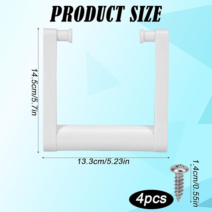 2pcs Cooler Handle Replacements for 25-72 Quart Coolers, Durable Plastic Handle Replacement Parts with 4pcs Metal Screws (White)