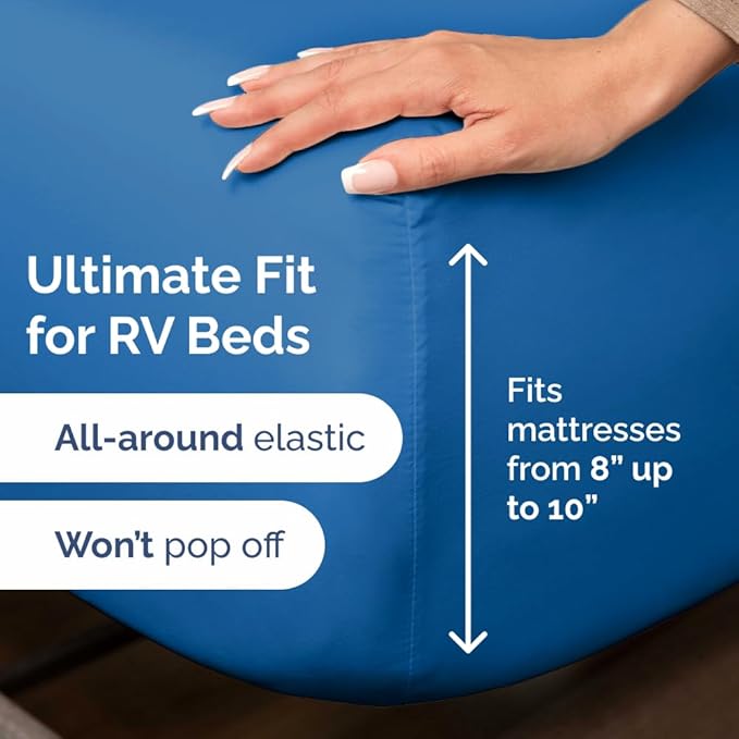 Short Queen Size 4 Piece Sheet Set - RV Short Queen, Soft, Breathable & Cooling Bed Sheets Set w/ Deep Pockets - Hotel Luxury Bedding for Women, Men, Kids, Teens, Boys & Girls - Oeko-Tex - Royal Blue