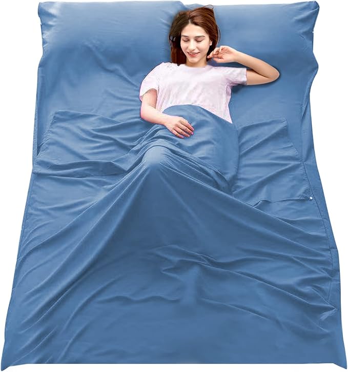 Sleeping Bag Liner Camping Travel Home Bed Sheet Lightweight Breathable Hotel Compact Sacks