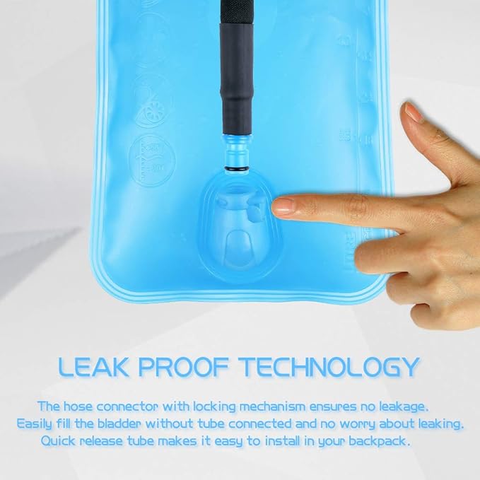 2L Hydration Bladder, Water Bladder for Hiking Backpack 2 Liter Water Storage Bag with Insulated Tube, Hydration Back Pack Replacement for Outdoor Camping Running Cycling