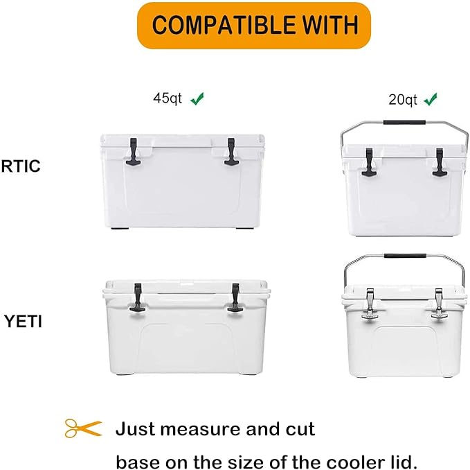 6 ft Cooler Lid Gasket Replacement Compatible with Yetii RTIC 20qt or 45qt Coolers