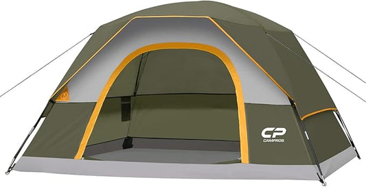 Tents for Camping 4 Person Tent Waterproof Windproof Double Layer Camping Tent, Easy Setup Dome Tent with Large Mesh Windows & Wider Door for Outdoor Camping & Hiking