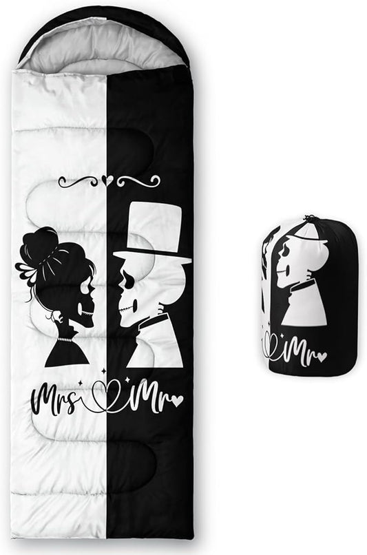 AILONEN Kawaii Puppy Sleeping Bag for Kids Boys Girls,Warm and Cool Weather,Lightweight,Waterproof Backpacking,Cartoon Cute Dog & Duck Animal Themed Blue Sleeping Bag for Camping