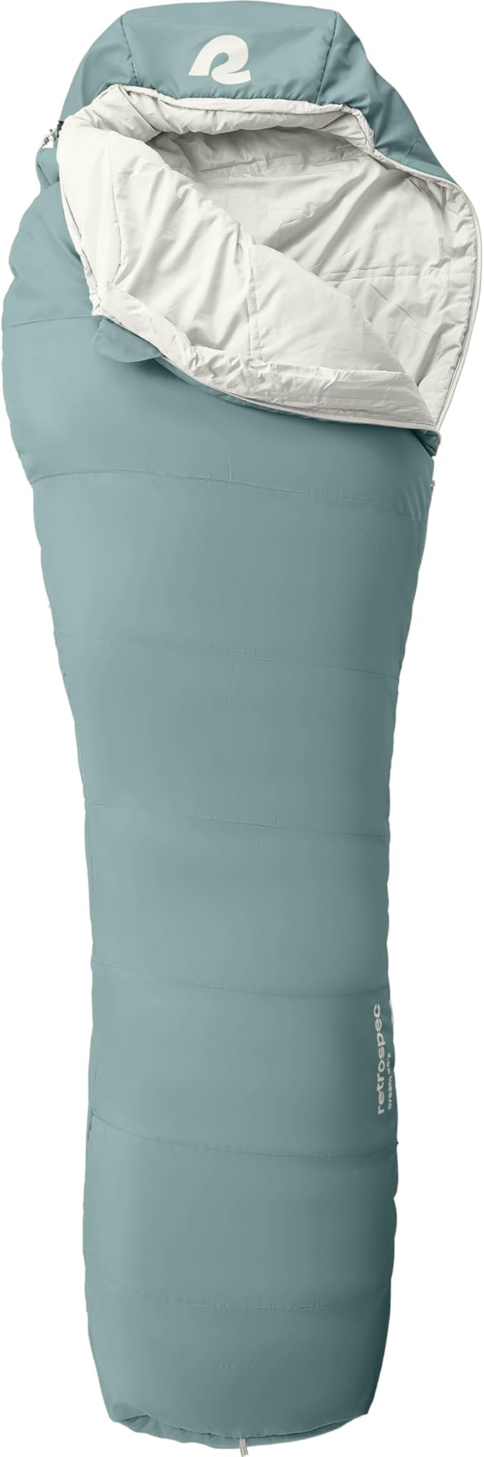 Retrospec Dream Mummy Sleeping Bag - 30°F Camping & Travel Essential Gear with Water - Resistant Shell & Synthetic Fill - Zippered Pocket & Stuff Sack