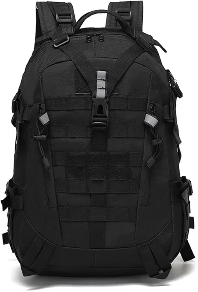 Camping Backpack Men's Bag Travel Bags Climbing Rucksack Hiking Outdoor Reflective(BK)