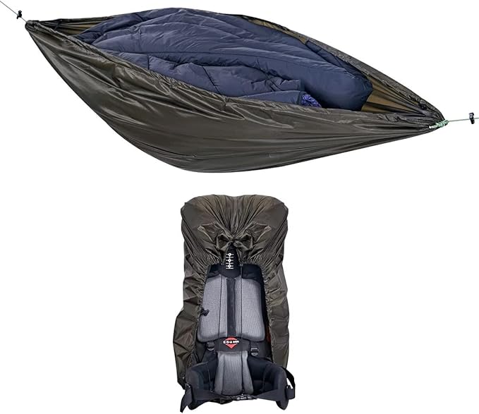 onewind Versatile Hammock Gear Sling or Backpack Rain Cover, Ultralight Waterproof Underbelly Gear Hammock Storage to Place Backpack, Clothes, Quilt, Food or 70L Packing Cover, Hammock Protector