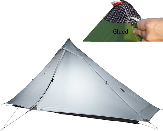 3FULGEAR Lanshan 1 Pro Upgraded Ultralight 1-Person Camping Tent – 3/4 Season, 20D Double-Sided Silicone Nylon, Waterproof, Lightweight for Hiking, Trekking, Climbing