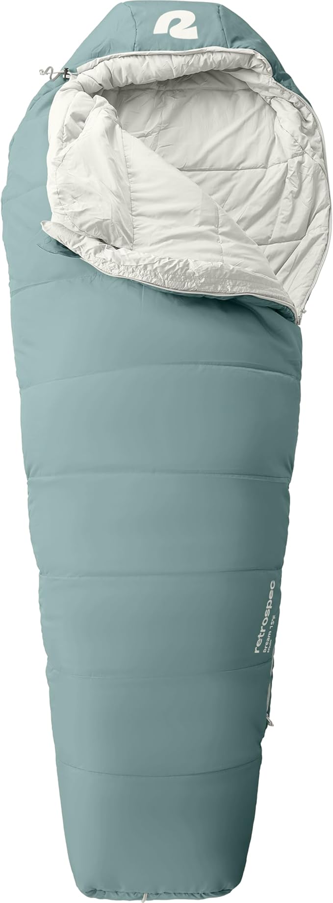 Retrospec Dream Mummy Sleeping Bag - 30°F Camping & Travel Essential Gear with Water - Resistant Shell & Synthetic Fill - Zippered Pocket & Stuff Sack