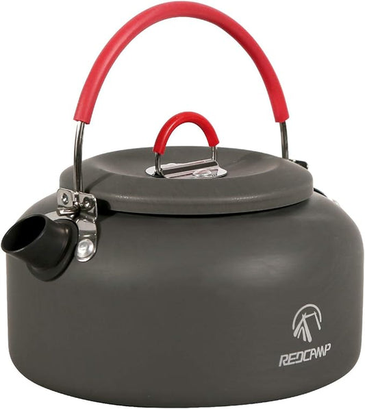 REDCAMP 0.8L Mini Outdoor Camping Kettle, Aluminum Water Pot with Carrying Bag, Lightweight Compact Tea Kettle