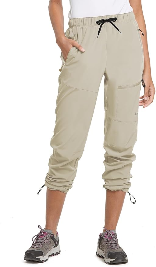 baleaf Women's Hiking Pants Quick Dry Lightweight Water Resistant Elastic Waist Cargo Pants for All Seasons