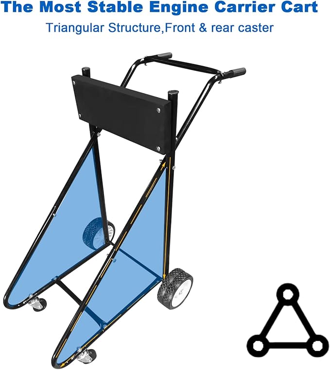 Outboard Motor Stand Cart, 315LBS Outboard Engine Stand,Boat Motor Carrier,Engine Carrier Cart Dolly Storage Transport Trailer for Shaft Motors