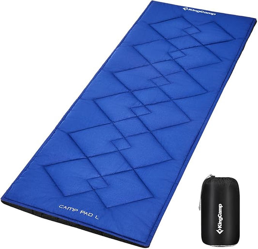 KingCamp Cot Mattress Pad, Portable Lightweight Cot Mattress, Non-Slip Camping Mat Soft Comfortable Non-Slip Cot Pad for Camp, RV Bunk