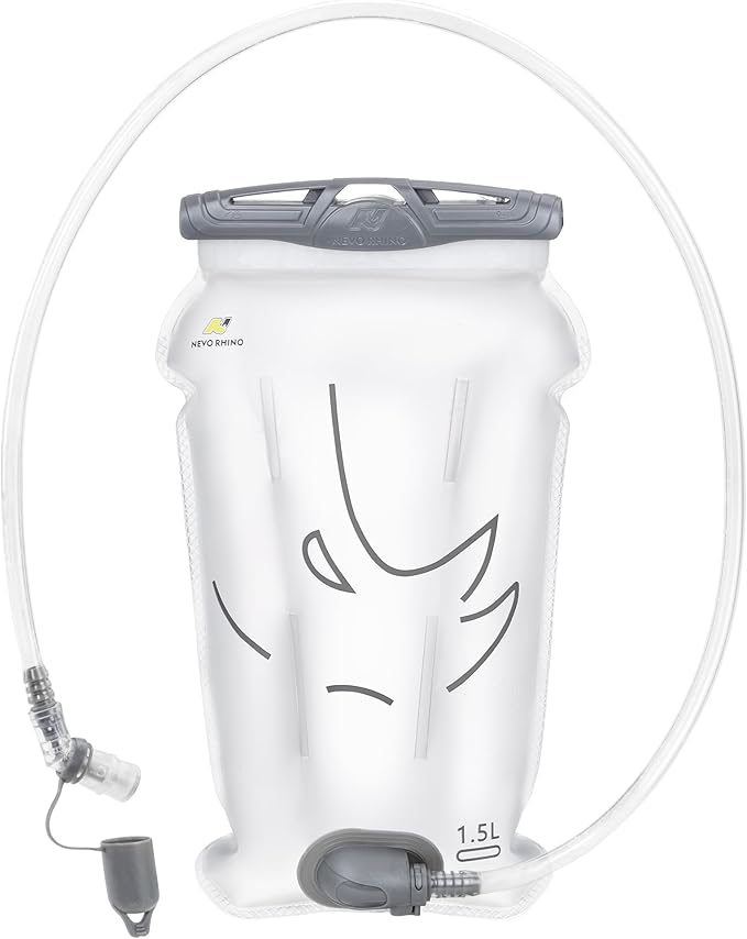 N NEVO RHINO Hydration Bladder 1.5L,Water Bladder for Hiking Backpack Leak Proof Water Storage Bladder,BPA Free,Wide Opening Water Pouch Hydration Pack for Camping Cycling Running