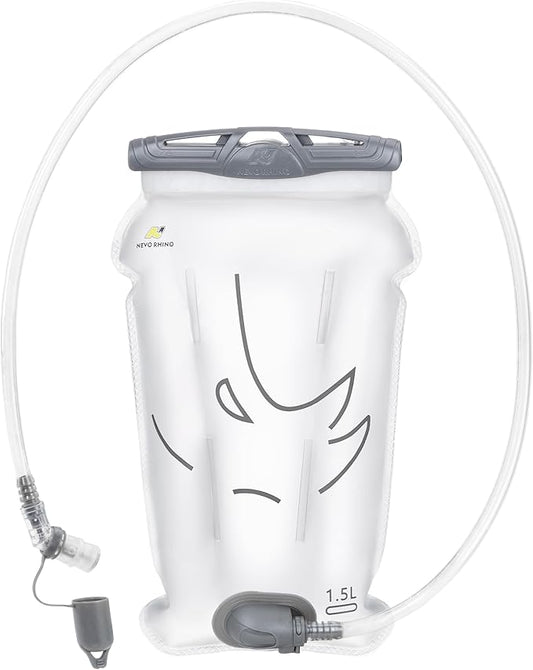 N NEVO RHINO Hydration Bladder 1.5L,Water Bladder for Hiking Backpack Leak Proof Water Storage Bladder,BPA Free,Wide Opening Water Pouch Hydration Pack for Camping Cycling Running