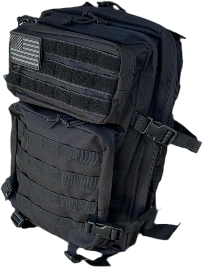 40L Tactical Backpack – 900D/1000D Molle Assault Pack, 3-Day Survival, Hiking, Camping, Travel Gear (BLACKOUT STEALTH)