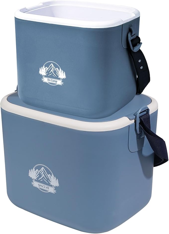 Dr Camp 15qt Insulated Cooler Box for Ice Beverage Food Storage Portable Ice Chest for Camping Picnic Tailgate Outdoor Use Chiller Caja Enfriadora Portátil para Camping