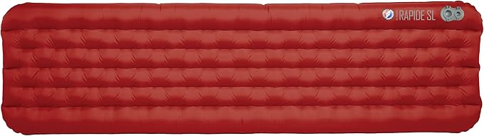 Big Agnes Rapide SL - Insulated Sleeping Pad, Ultralight, All Season Compact Backpacking and Hiking, Pumphouse Sack Included, Orange, 20x72 Regular